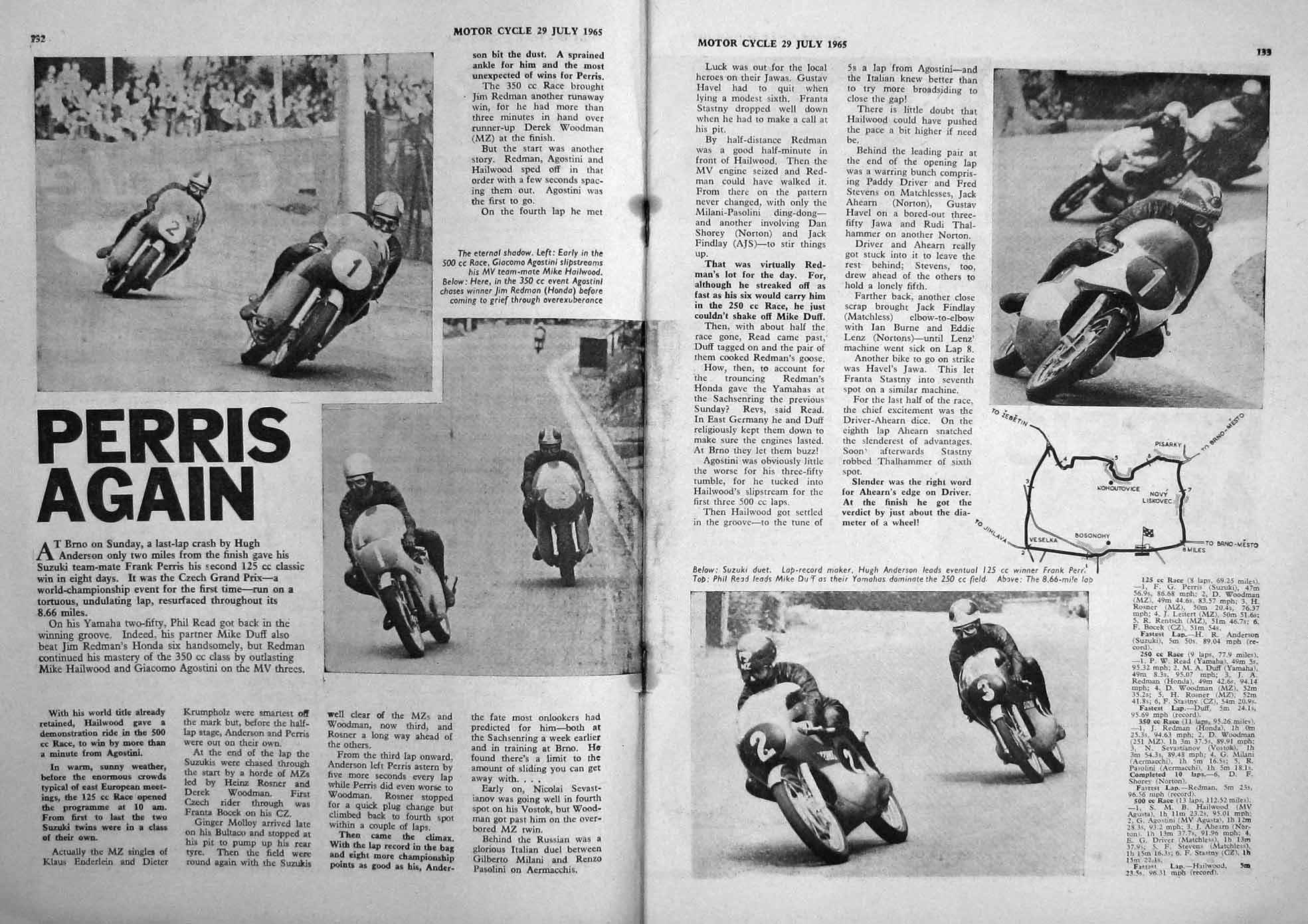 Original Old Vintage Print Motor Cycle Magazine 1965 Combe Booty Kerr Goodger