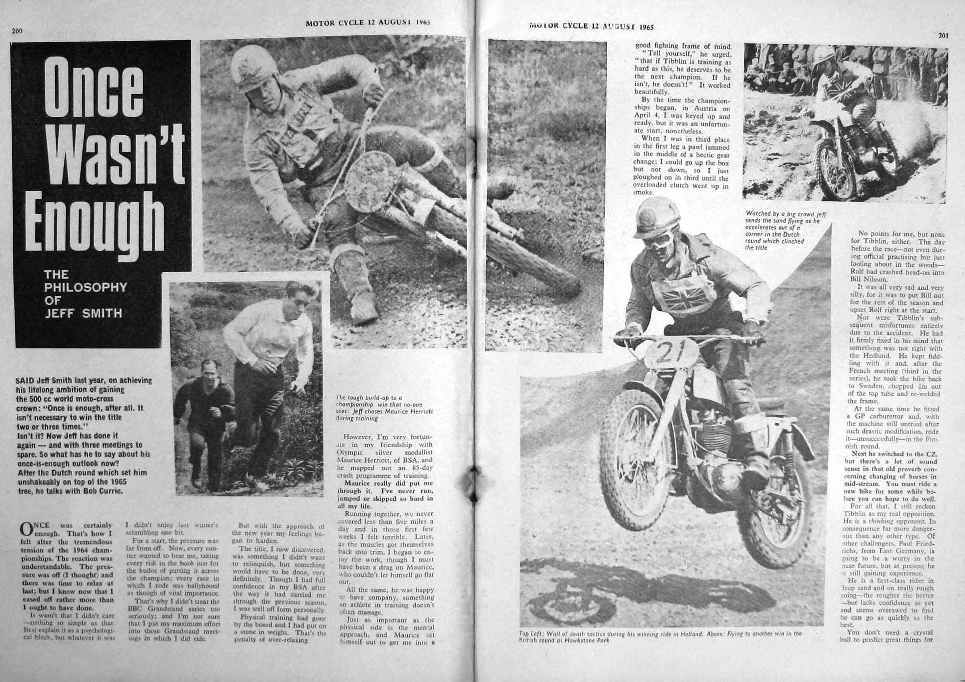 Old Vintage Print Motor Cycle Magazine 1965 Smith Ulster Manzano Triumph 20th