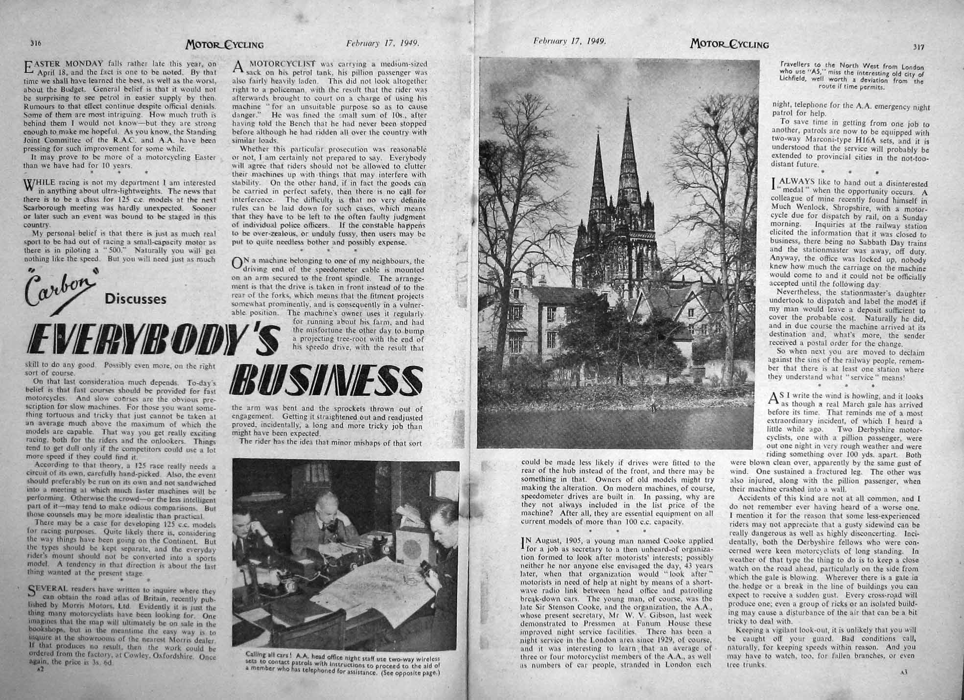 Old Vintage Print Motor Cycle Magazine 1949 Royal Enfield Otford Walker 20th