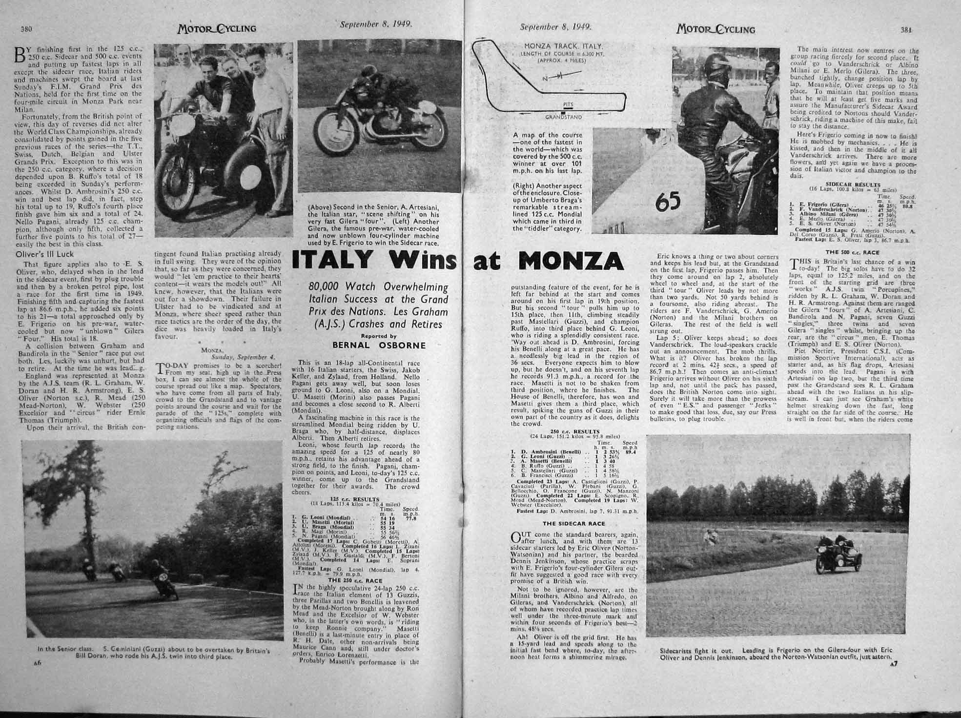 Original Old Vintage Print Motor Cycling Magazine 1949 Matchless Cycle James