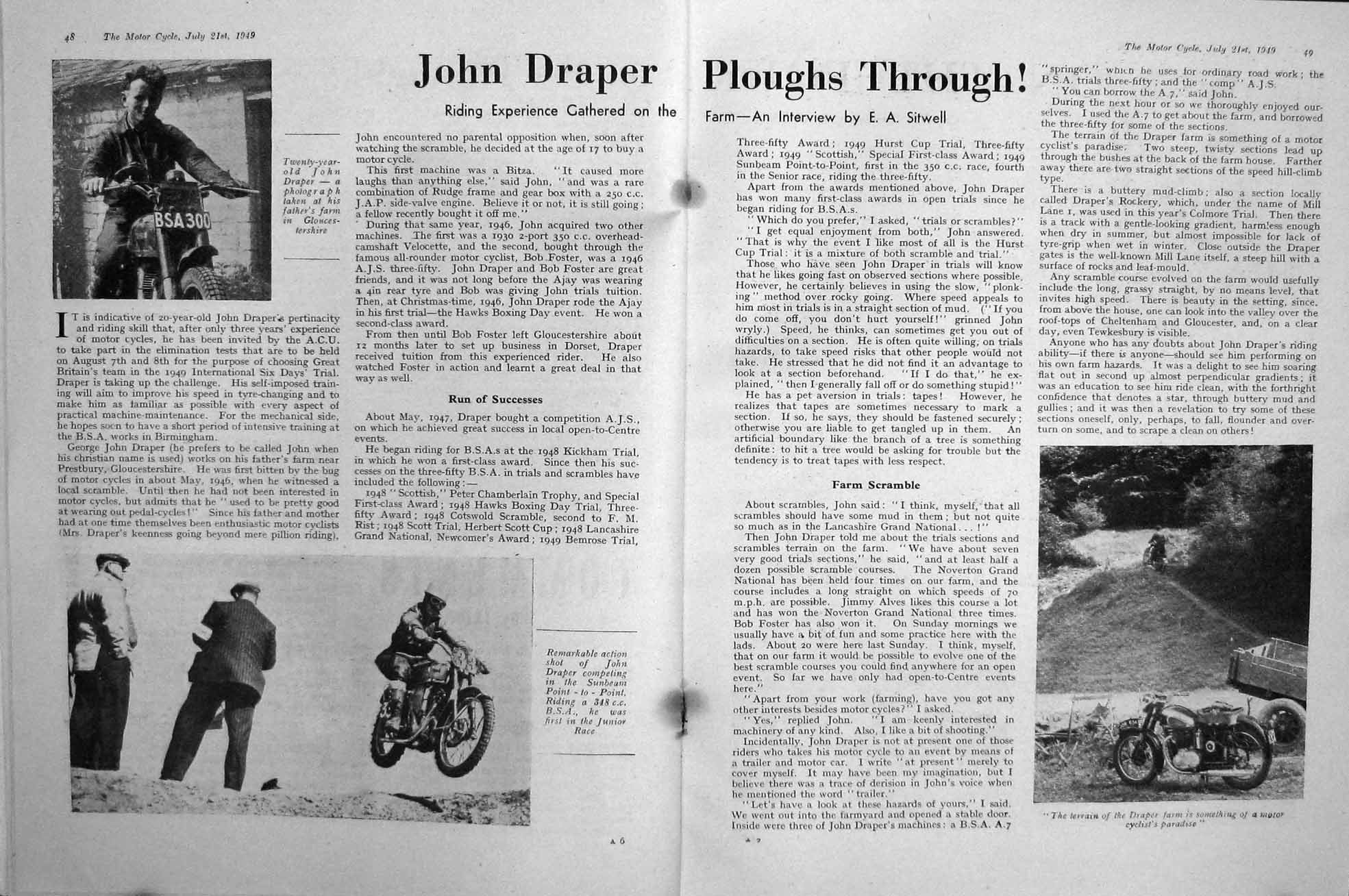 Old Antique Print Motor Cycle Magazine 1903 Triumph Brown Redcar Herne 20th