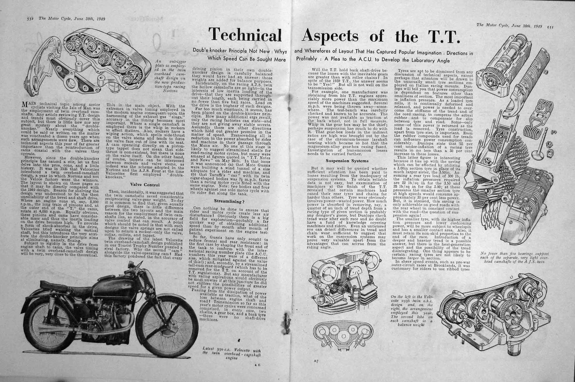 Original Old Antique Print Motor Cycle Magazine 1903 A.J.S. Frances Lady Mann