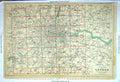 Antique Print Map England Environs Plan London Dartford Ealing Thames 1910 20th