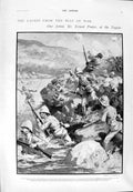 Old Antique Print 1900 Tugela River War Dublin Fusiliers Wollen Rosslyn 20th