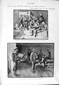 Original Old Antique Print 1900 Wounded Siers War Colenso Buller Biograph Army
