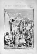 Old Antique Print 1900 Africa Natives Frer War Lady Estella Forbes Curzon 20th