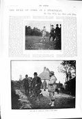 Old Antique Print 1900 Duke York Shooting Hunting Dr. St. George Mivart 20th