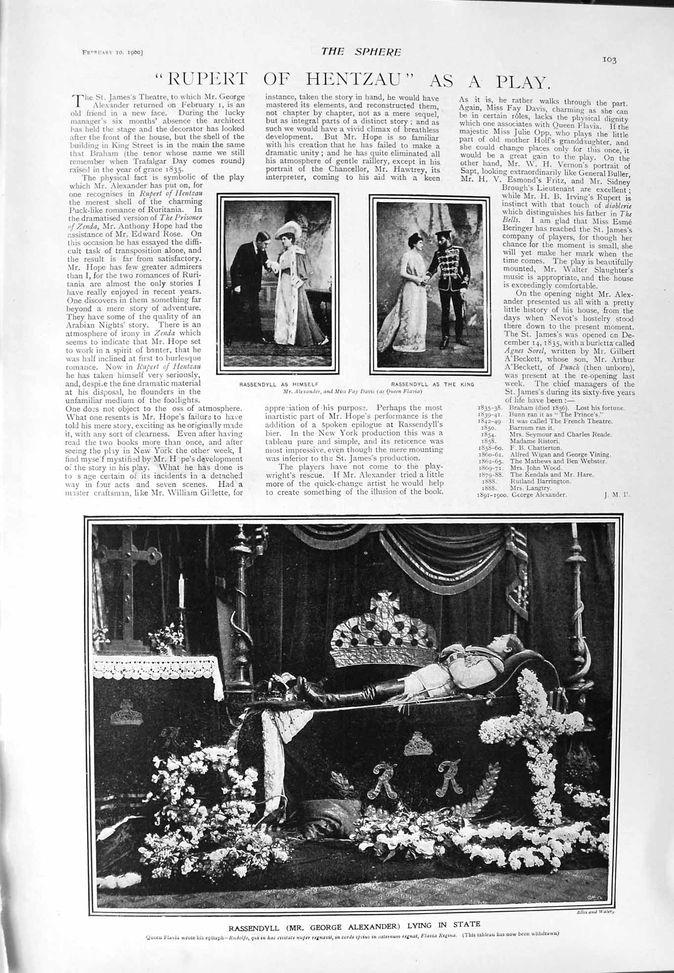 Old Antique Print 1900 Rassendyll George Alexander Monument Thomas China 20th