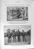 Old Antique Print 1900 Pretorius Roberts War Boer Chieveley Camp Gatacre 20th