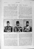 Old Antique Print 1900 Field Marshal Osman Zeki Riza Pasha Vanburgh Gown 20th