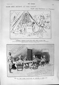 Original Old Antique Print 1900 Kaffir General Buller Prisoners War Transport