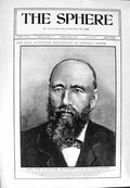 Original Old Antique Print 1900 Portrait General Cronje Boer Leader Majuba War