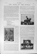 Old Antique Print 1900 King Carnival Nice Queen Chiefs Welby Traill Men 20th