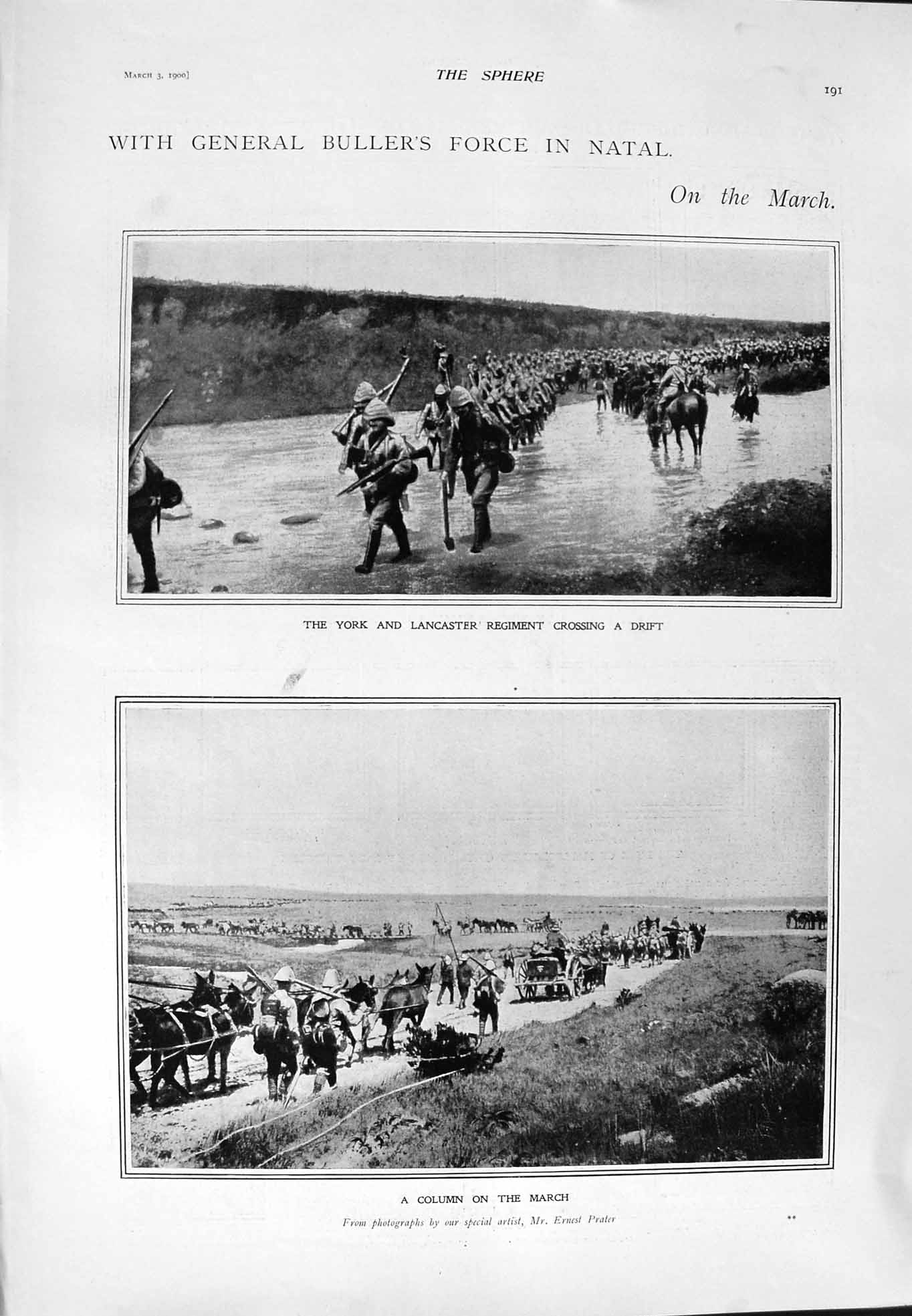 Original Old Antique Print 1900 General Buller York Lancaster War Wilson Guest