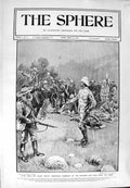 Original Old Antique Print 1900 Spion Kop War Kajor Wright Gordon Highlanders