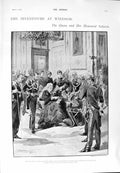 Old Antique Print 1900 Queen Victoria Windsor Castle Duke York Tighe Peel 20th
