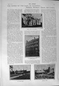 Original Old Antique Print 1900 Dalmeny Castle Lord Rosebery Mentmore Miss Parr