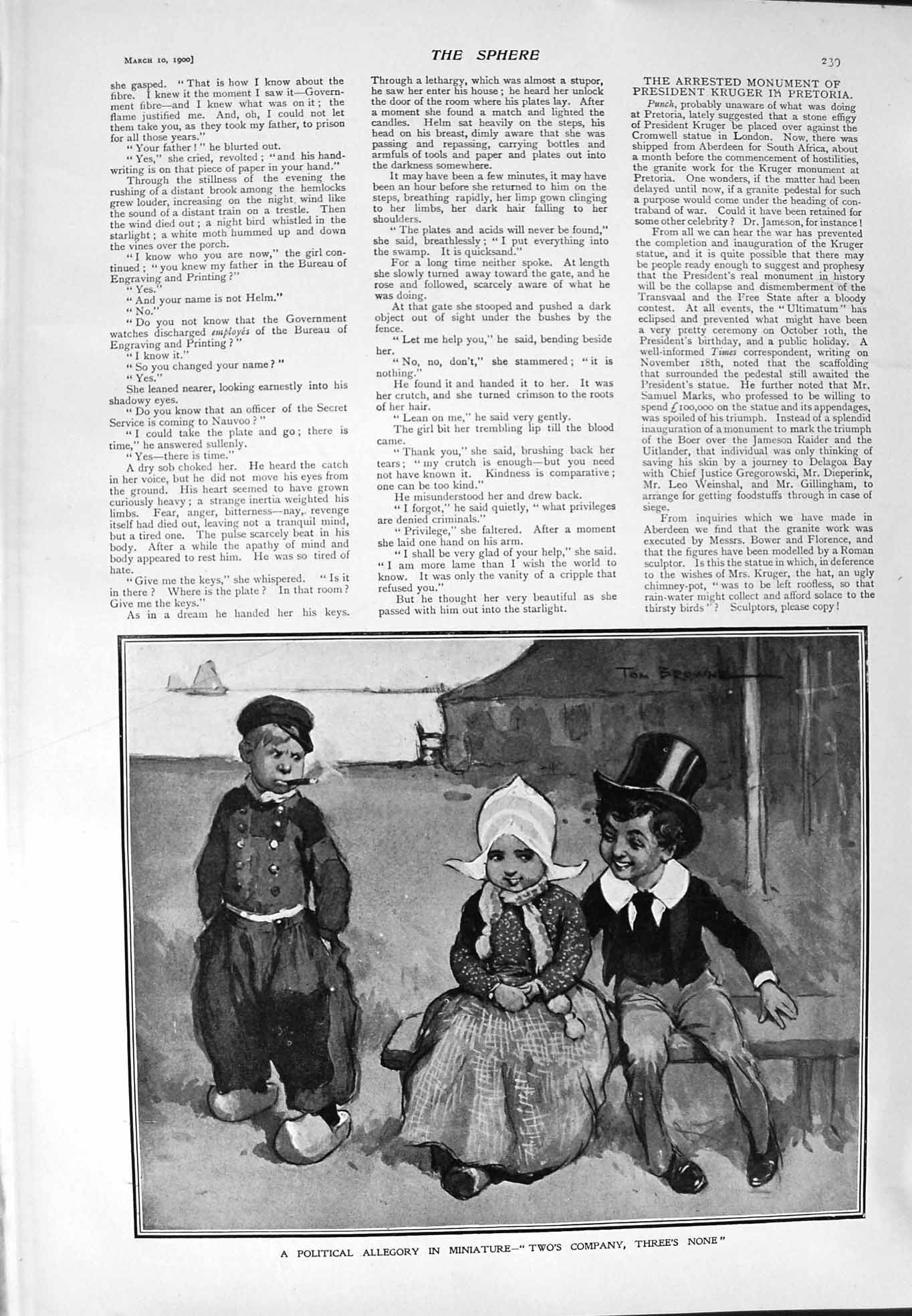 Old Antique Print 1900 Dutch Children Duke York Salmon Fishing River Dee 20th