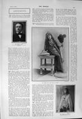 Original Old Antique Print 1900 Robert Taber Jay Benson Theatre Womans Fashion