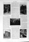 Original Old Antique Print 1900 Princess Wales Yeomanry Hospital Mansion House