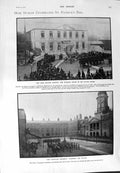 Original Old Antique Print 1900 Lord Mayor Dublin Connaught Waverley Lavigerie
