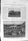 Original Old Antique Print 1900 Sirdar Palace Khartoum Prince Rudolph Stephanie