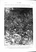Old Antique Print 1900 Battle Monte Cristo Scots Fusiliers Green Map War 20th