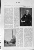 Old Antique Print 1900 Guiness Rogers Church Clapham George Elliot House 20th