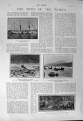 Original Old Antique Print 1900 Ship Melita Yangtse Henry Russia Fulton Weekes