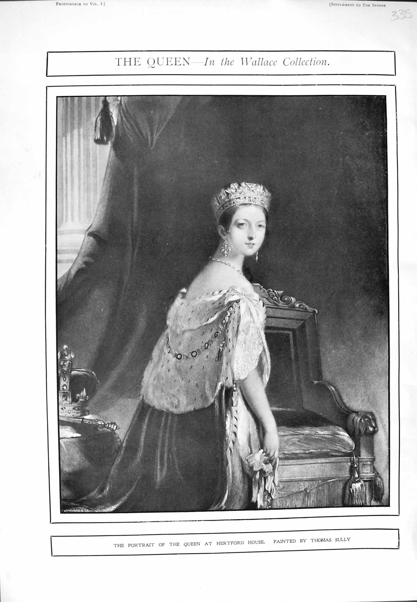 Old Antique Print 1900 Portrait Green Hertford House Wallace Collection 20th