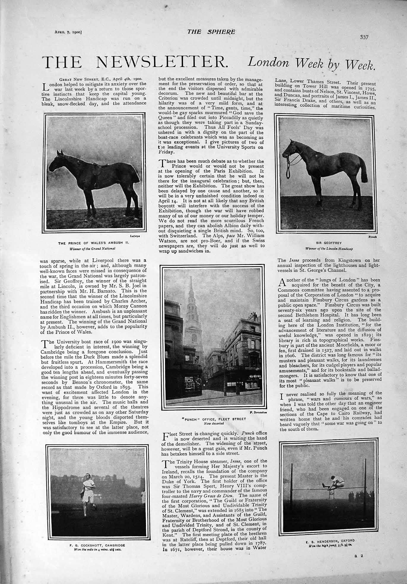 Original Old Antique Print 1900 Ambush Horses Cockshott Henderson Duke Norfolk
