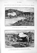 Original Old Antique Print 1900 C.I.V. Mayor Bristown Prieska French Pole-Carew