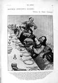 Old Antique Print 1900 Mother Shipton Dinner Joubert Botha Cronje White 20th