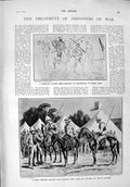 Original Old Antique Print 1900 Prisoners War Boer Lancers Maclaren Rimington