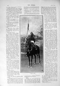 Original Old Antique Print 1900 Photograph Madras Lancer Uniform Horse India