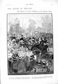 Old Antique Print 1900 Queen Ireland Phoenix Park Donald Stewart Chelsea 20th