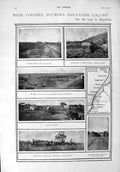 Original Old Antique Print 1900 Colonel Plumer Mochudi Train War Joseph Hinton