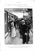 Old Antique Print 1900 Prince Wales Charing Train Lorne Argyll Inverary 20th