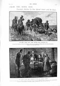 Original Old Antique Print 1900 Boers Hlangwane General Joubert Kitchener Botha