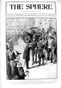 Old Antique Print 1900 Naval Brigade Horse Guards Captain Lambton Wales 20th