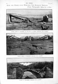 Old Antique Print 1900 Boers Railway Bridge Waschbank Ladysmith Sorsbie 20th