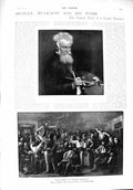Original Old Antique Print 1900 Strike Art Michael Munkacsy Dryden Bicentenary