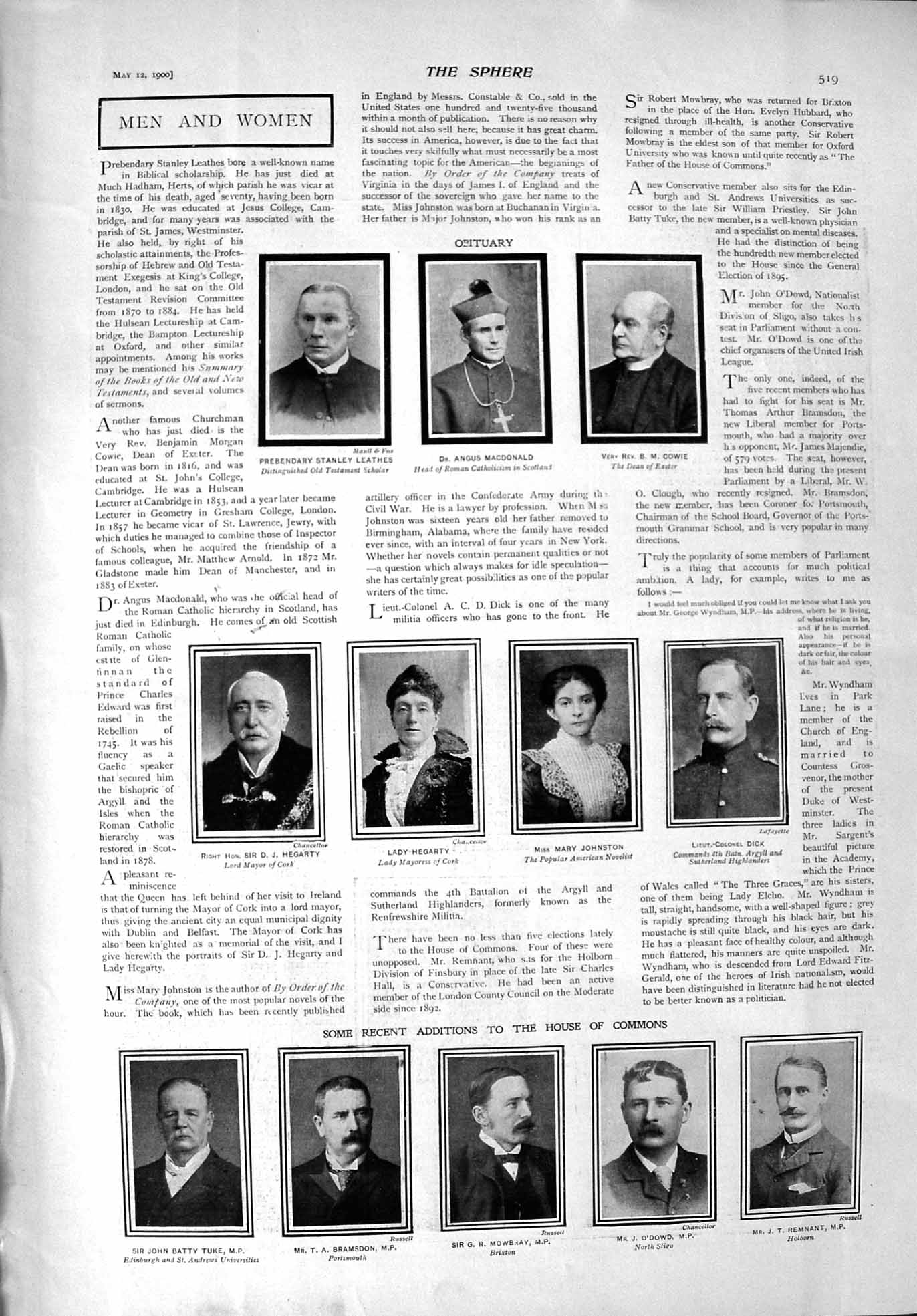 Original Old Antique Print 1900 Leathes Macdonald Cowie Hegarty Wolfe Gibraltar