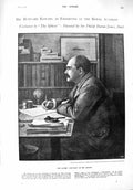 Old Antique Print 1900 Rudyard Kipling Portrait Ralph Mail Layn War Horse 20th