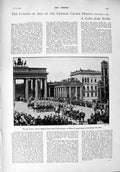 Original Old Antique Print 1900 German Prince William Berlin Bust Walter Scott