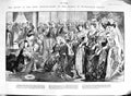 Original Old Antique Print 1900 Queen Victoria Buckingham Palace Order Garter