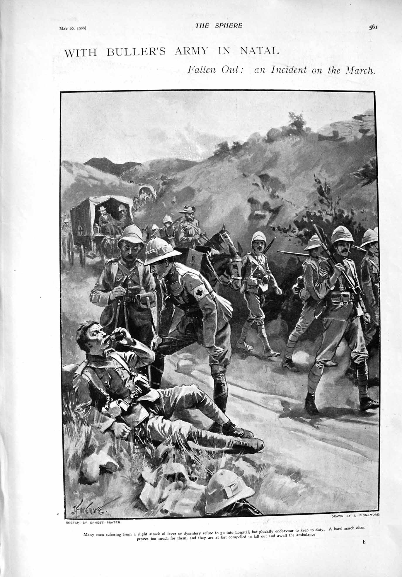 Original Old Antique Print 1900 Buller War Siers Natal Inniskilling Policemen