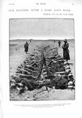 Original Old Antique Print 1900 Siers Sleeping Veldt Rougemont Graves Colenso