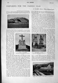 Original Old Antique Print 1900 Theatre Ober-Ammergau Anton Lang Queen Victoria