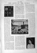 Original Old Antique Print 1900 Seddon Savonarola Raineria Roxane Moore Theatre
